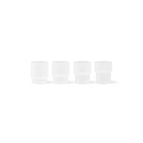Glas Ripple Klein Frosted 4er Set