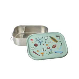 Lunch Box Steel Sports Print Large