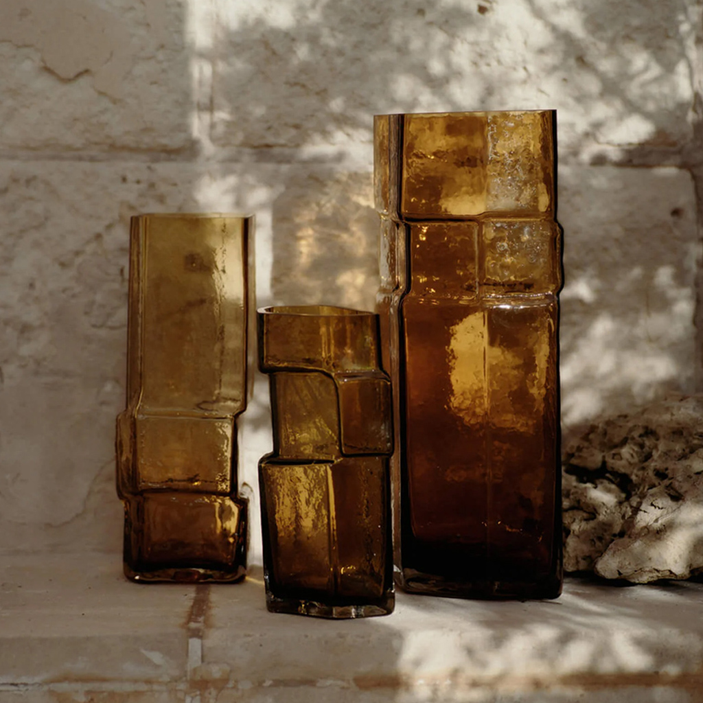 Vase Muro H23cm Amber – Bild 3