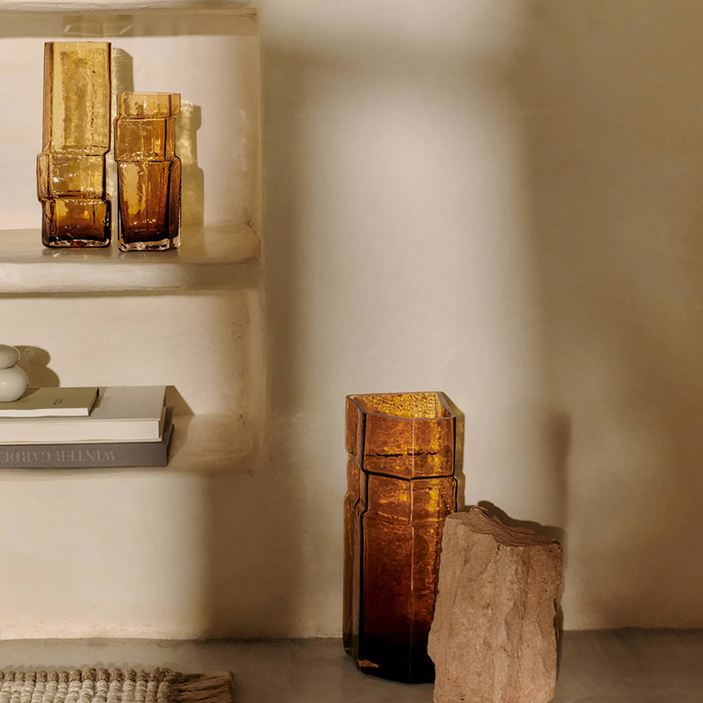 Vase Muro H23cm Amber – Bild 5