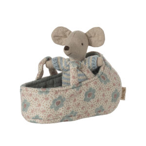 Baby Mouse in Carry Cot - Blue