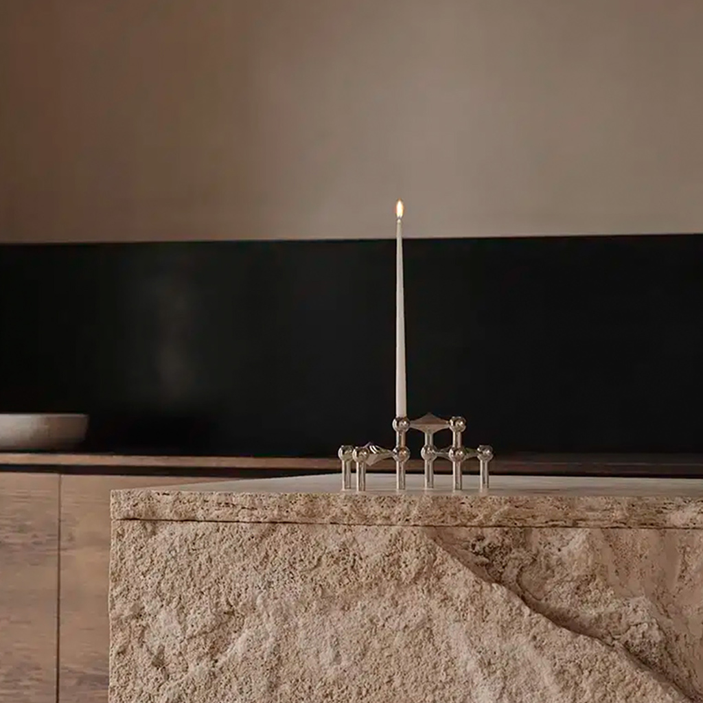 Kerzenständer 3er Set Stoff Nagel Bronzed Brass – Bild 5