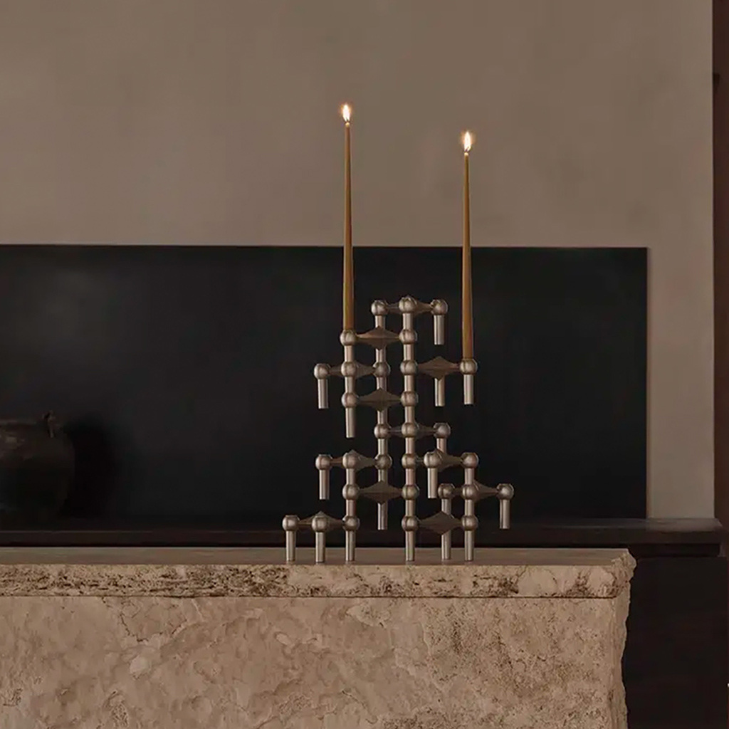 Candlestick Fabric Nail Solid Brass - Image 9