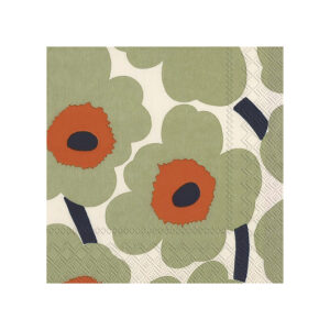 Luncheon napkins Unikko cream orange