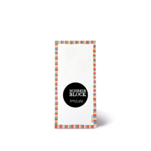 Schreibblock schmal mit Pastellstreifen