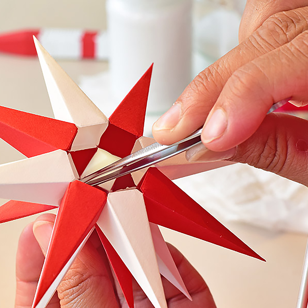 Papierstern i7, weiss 70cm – Bild 4