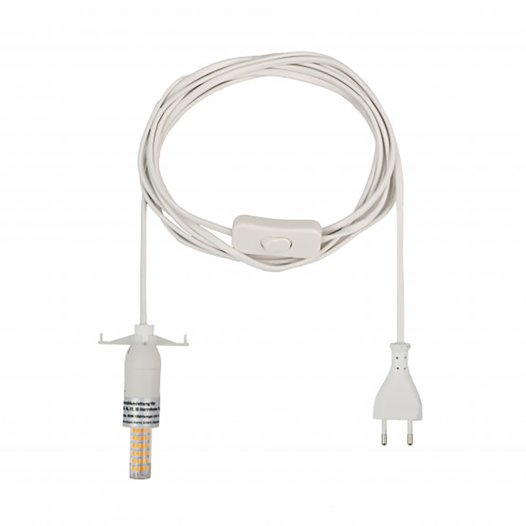 Kabel E14 4m weiss