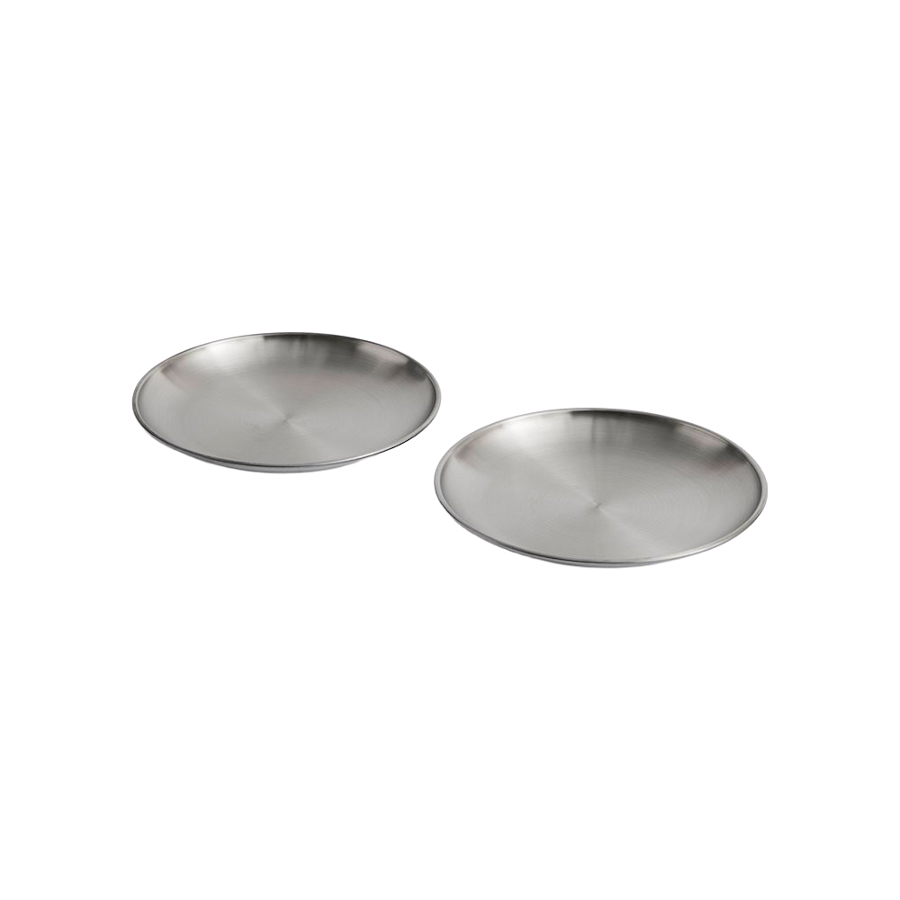 Stahlteller 2er Set Medium