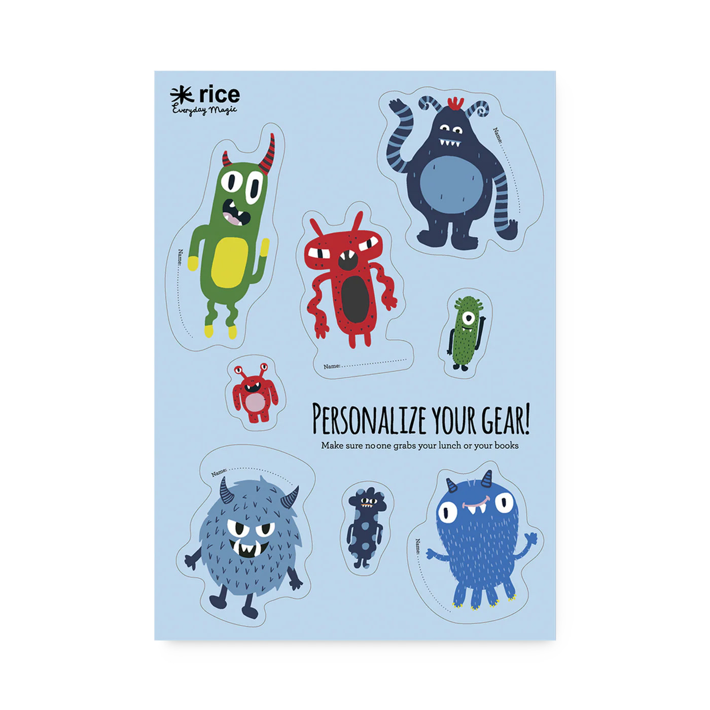 Stickers für Lunchbox Monster