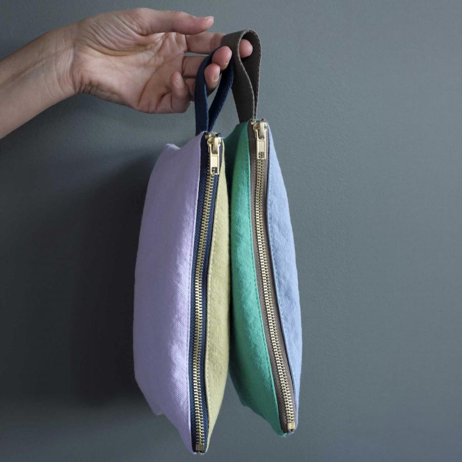 Handle Pouch Tricolo Lilas/Ananas – Bild 3