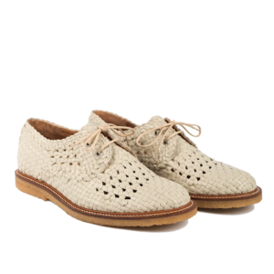 Hand-braided lace-up